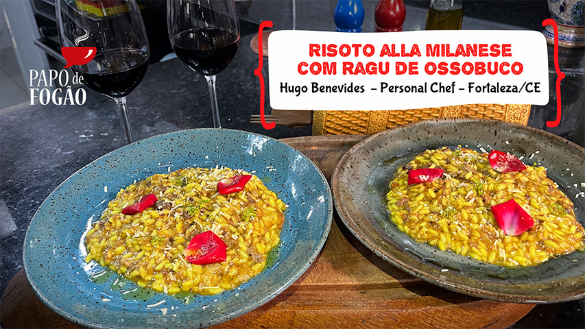RISOTO MILANESE COM RAGU DE OSSOBUCO