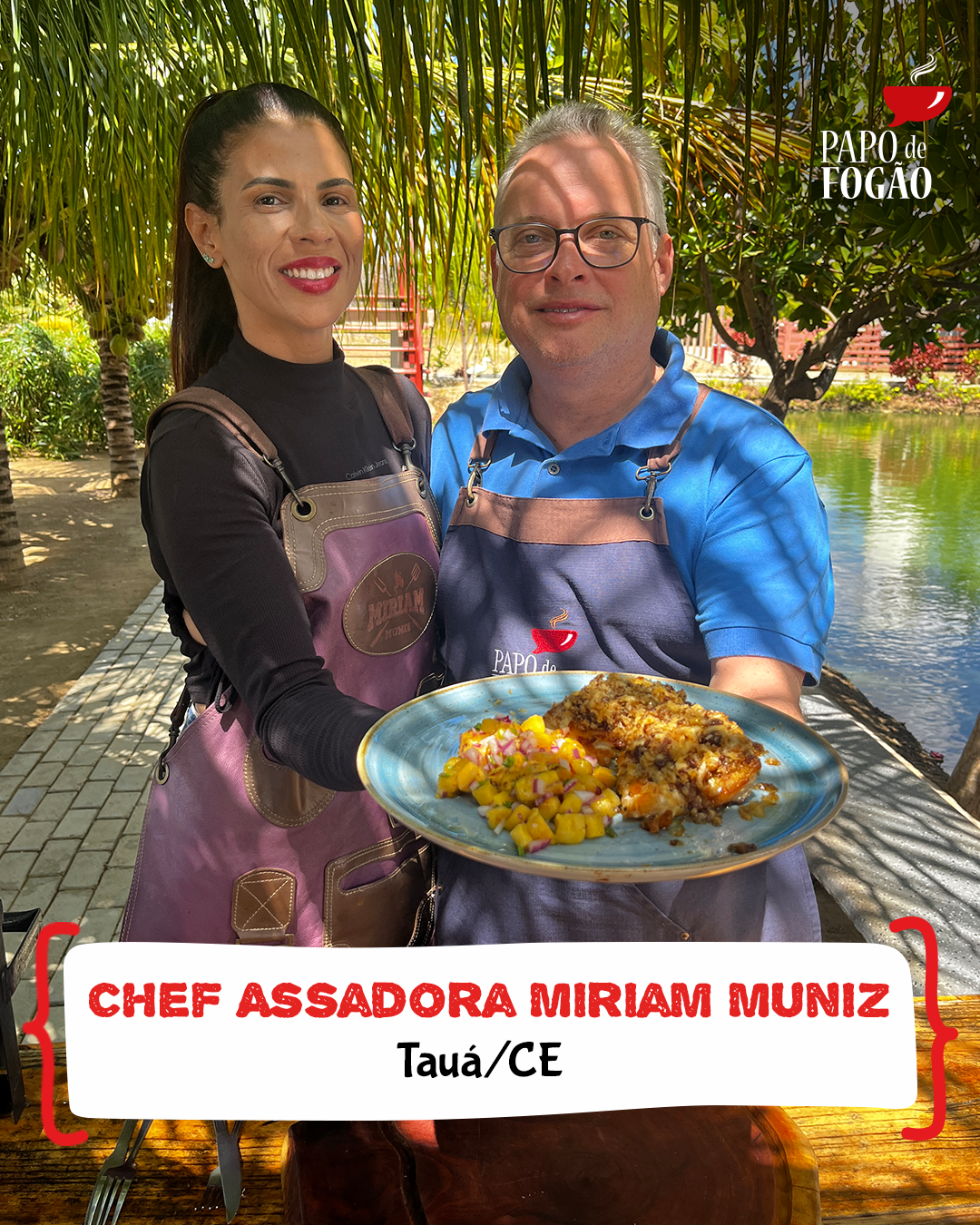 FILÉ DE PEIXE NA CROSTA DE RAPADURA E QUEIJO E CEVICHE DE BANANA DA TERRA