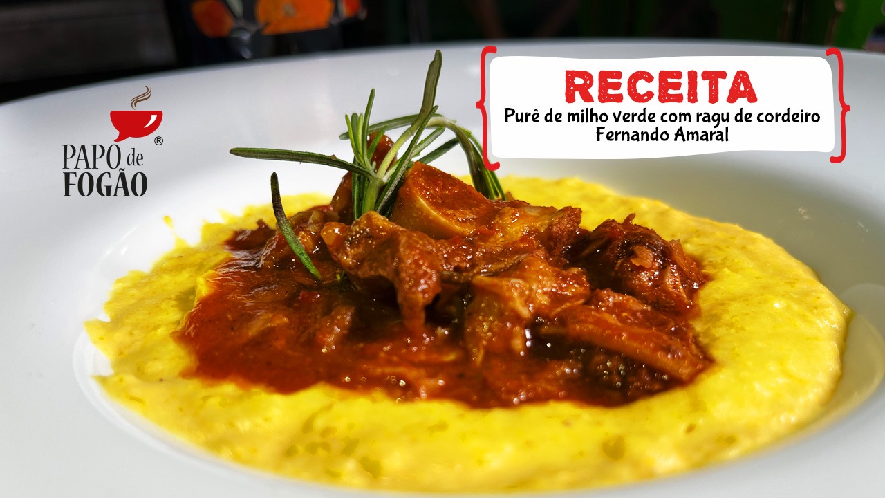 PURÊ DE MILHO VERDE COM RAGU DE CORDEIRO