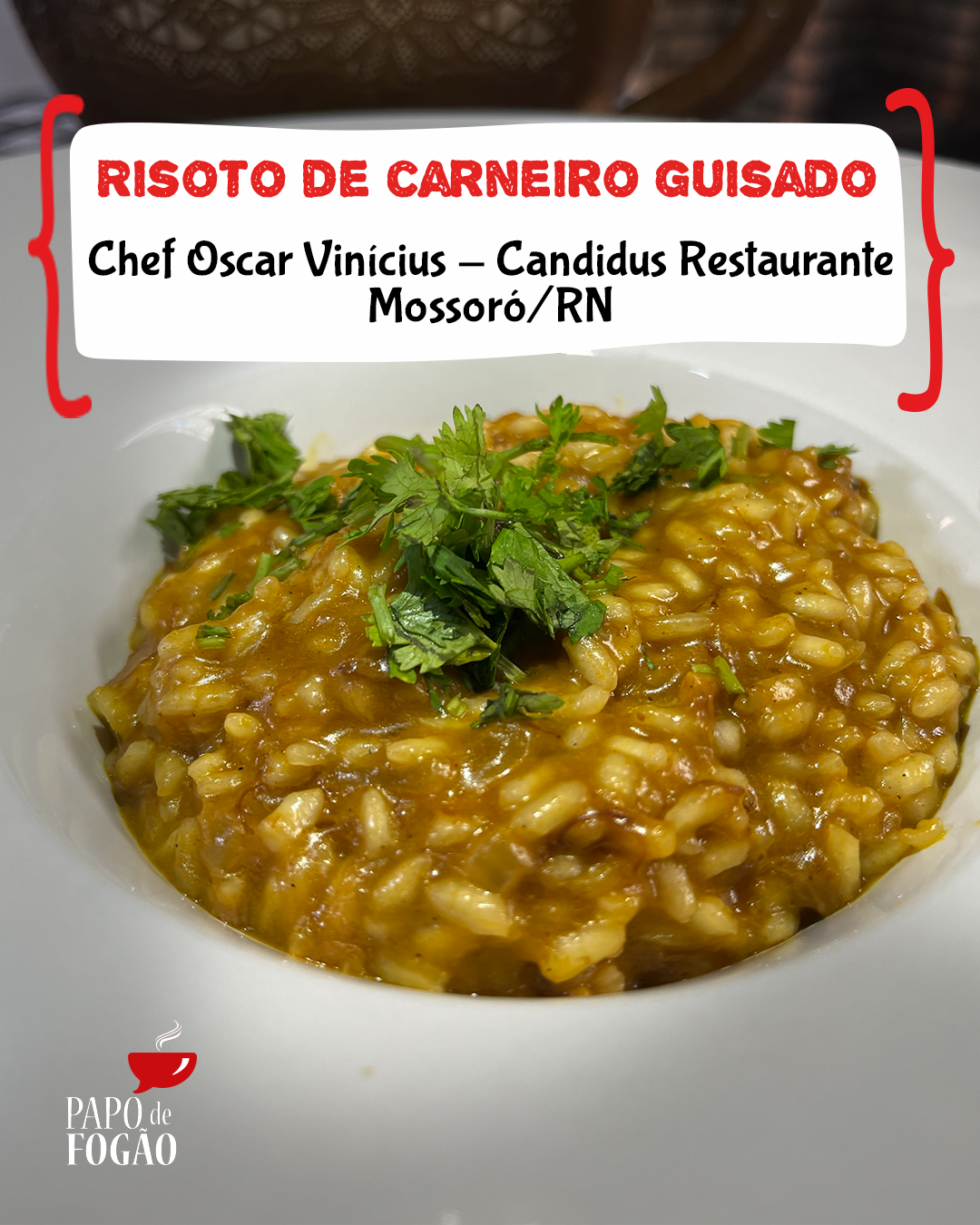 RISOTO DE CARNEIRO GUISADO