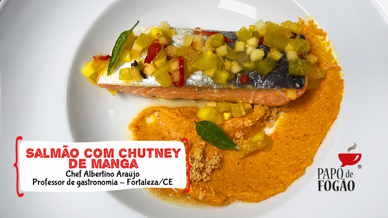 SALMÃO COM CHUTNEY DE MANGA